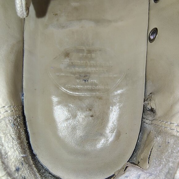 VISVIM Skagway G Patten Mens Size 8 White Red Stripe Canvas Leather Sneakers - Picture 12 of 16